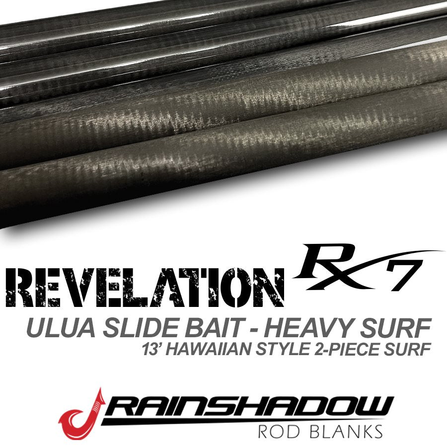 RainShadow Revelation RX7 Rod Blank — 13'0", 2-Piece, Extra-Heavy Power, Moderate-Fast Action (RCSLBT130XH-2CG)