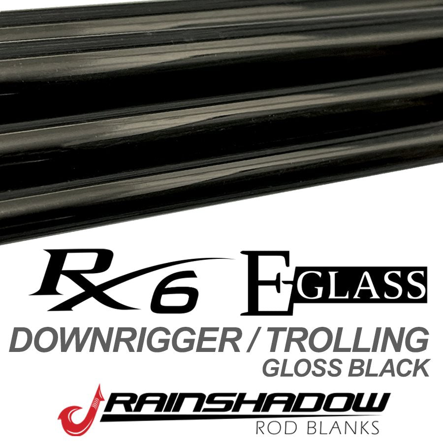 RDR96MH-GB — 7'0" RainShadow RX6 / E Glass Blank Light Moderate Line 4-10lb. RX6 Graphite/E-Glass Black Gloss (RDR96MH-GB)