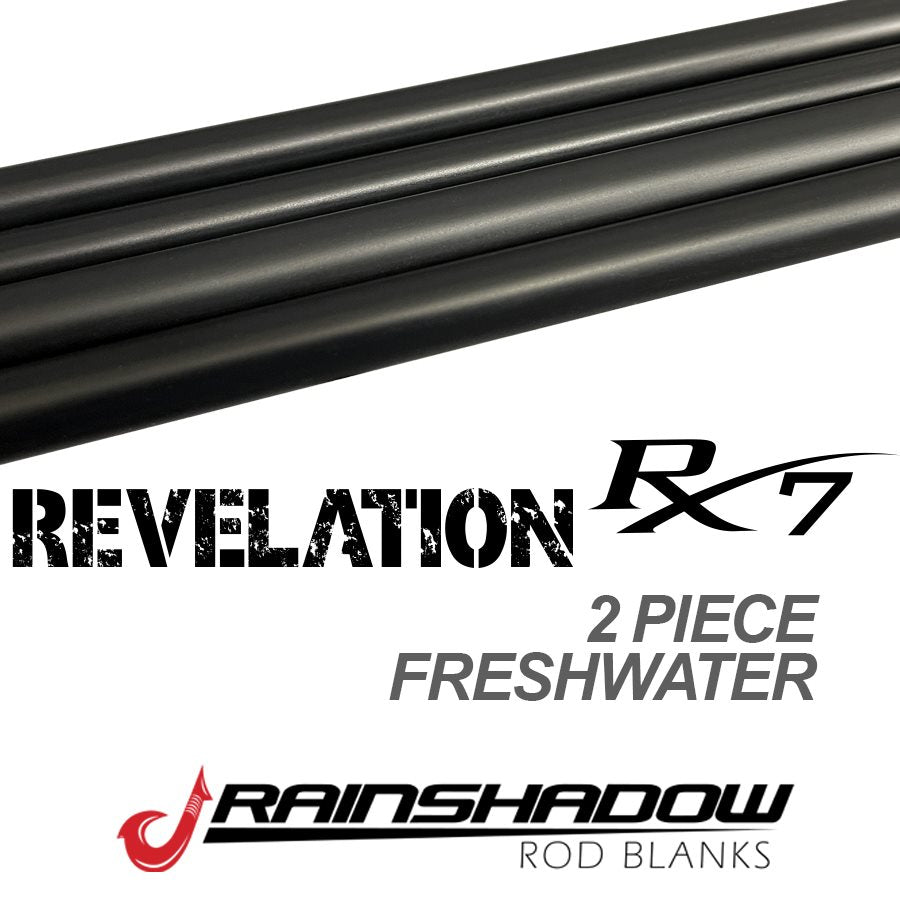 REVS68M-2SB — 5'4" 2pc RainShadow Revelation RX7 Blank Ultra Light Fast Line 2-6lb. RX7 Graphite Satin Black (REVS68M-2SB)