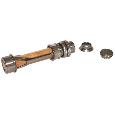 RYFW-SG - Y Fly Seat w/Stabilized Lt Burl Insert w/BC & TR - Shiney Gunsmoke