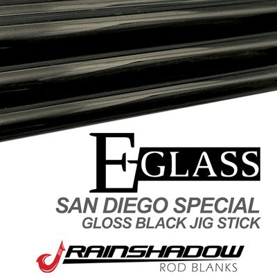 SD SPECIAL PLUS-GB — Rainshadow E Glass 8'6" 1 pc E Glass Rod Blank - Gloss Black (SD SPECIAL PLUS-GB)