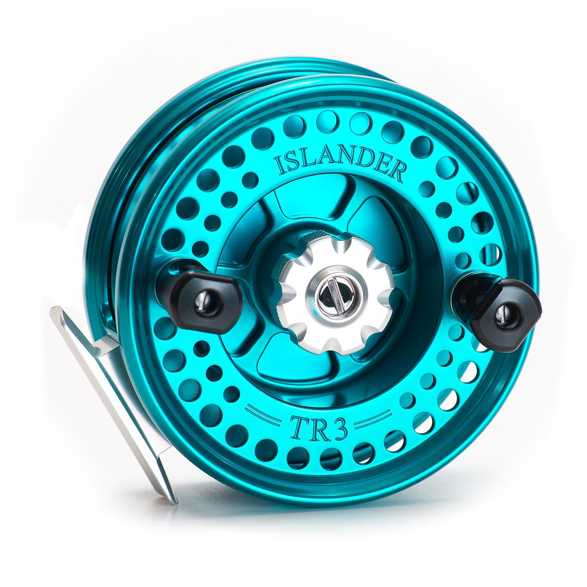 Islander TR3 Teal mooching reel, front spool view